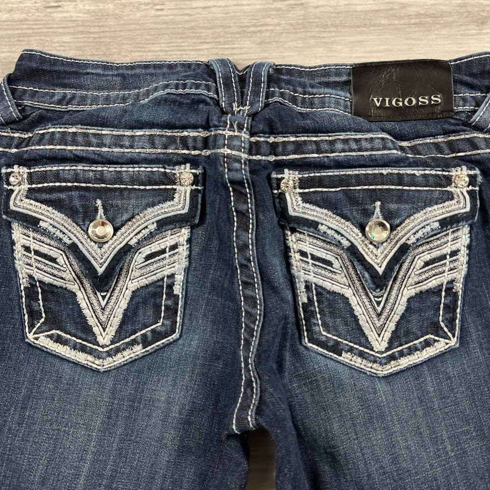 Vigoss Jeans The New York Capri Women's Size 28 (Actual 30X22) Bling Low Rise